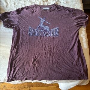 Purple Oversized Sagittarius graphic T shirt
